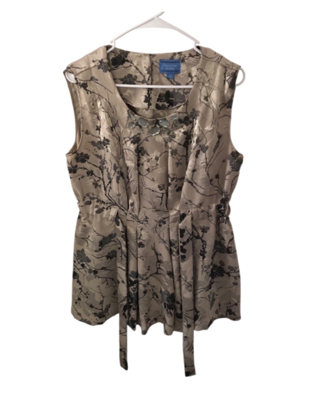 Sz 12 Simply Vera Vera Wang Jeweled Tunic Blouse. Romantic. Whimsygoth. Elegant